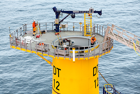 Plateforme éolienne en mer